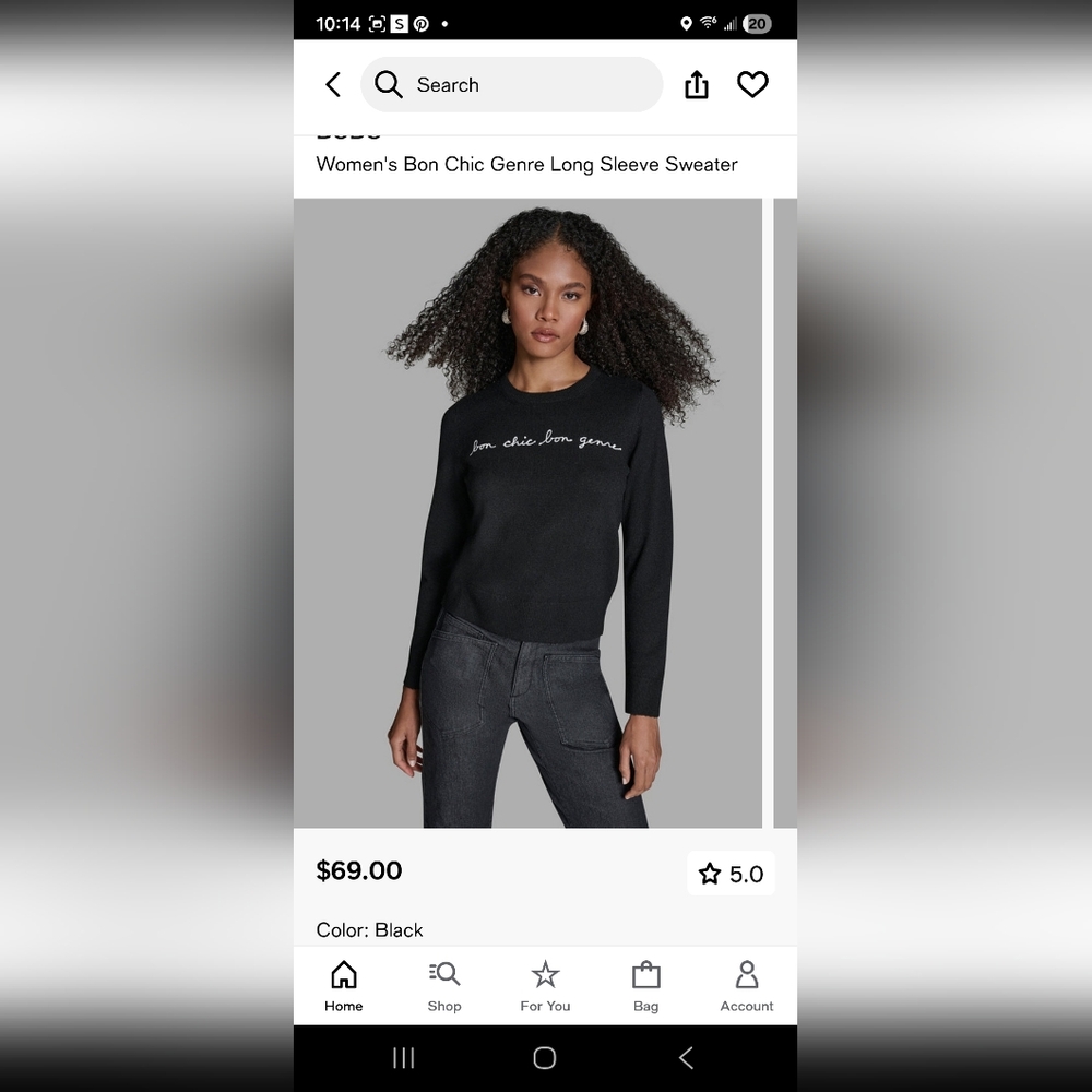 BCBG NWT Black Sweater